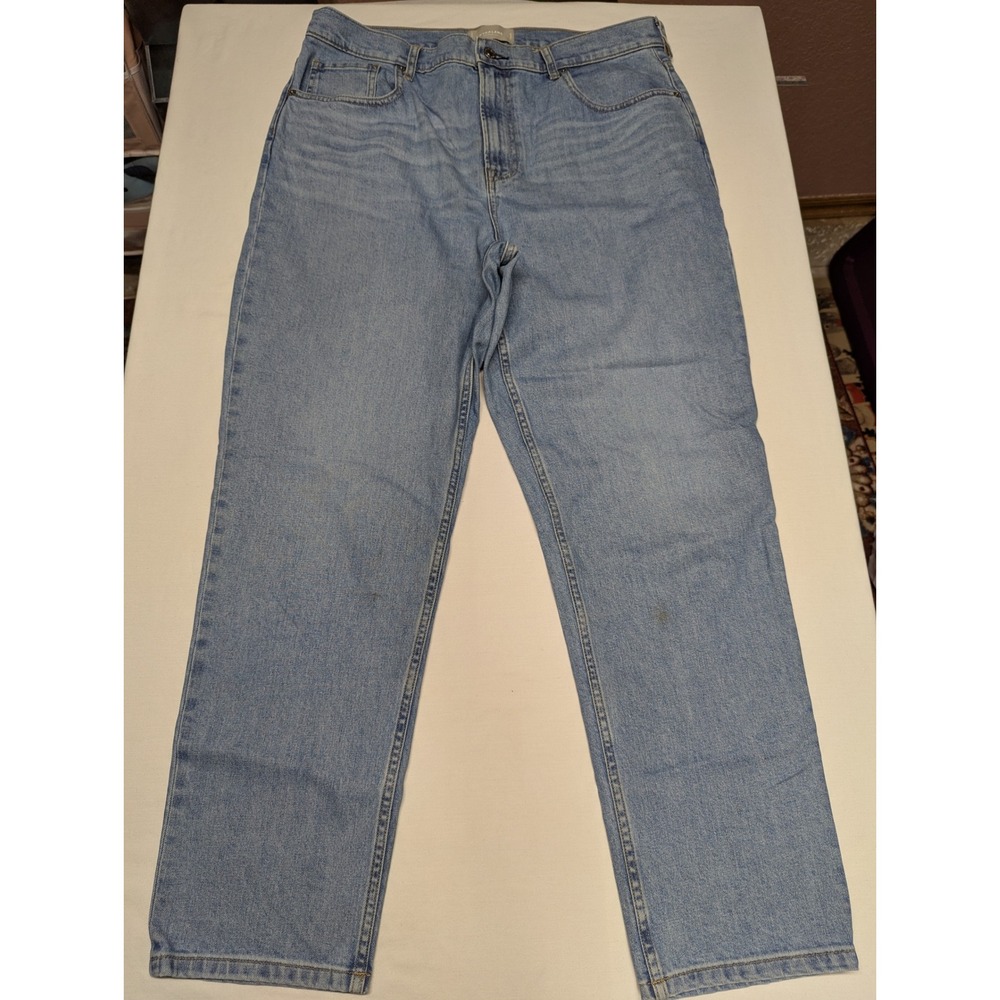 Everlane The Cheeky Jean Light Wash Blue High Rise Straight Leg Denim Size 33 R